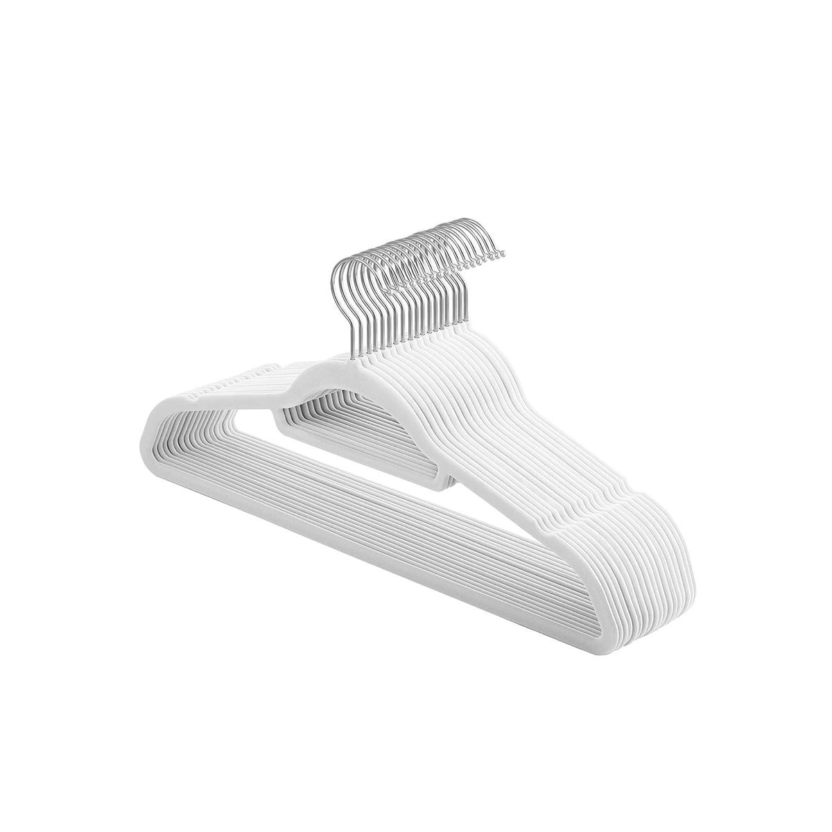 Songmics Juego De 30 Perchas De Terciopelo, Perchas Antideslizantes, Ranuras Para Hombros, Barra