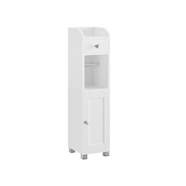 Armario de Baño con Portapapel Blanco