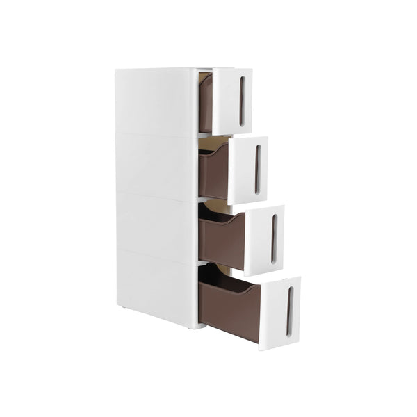 Cajonera de Almacenamiento con Ruedas Mueble de Cajones Estrecho Estante