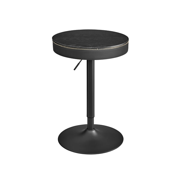 EKHO Colección - Mesa de Bar Regulable en Altura Negro Ébano y Negro Tinta