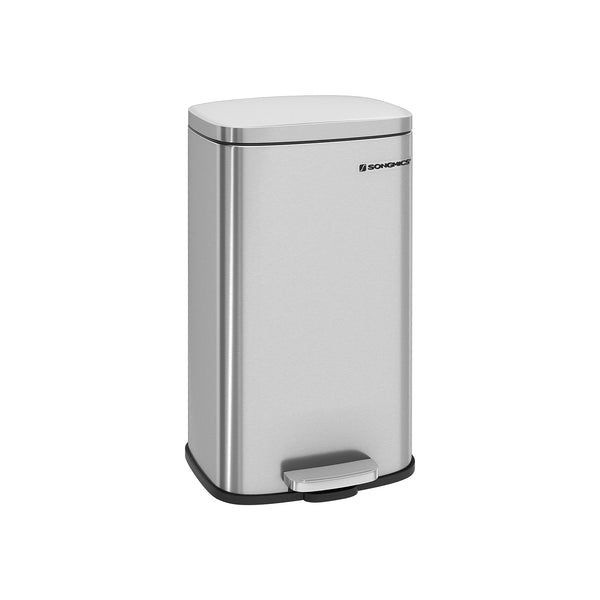 Cubo de Basura de Cocina 30 L Basurero con Pedal Contenedor con Tapa