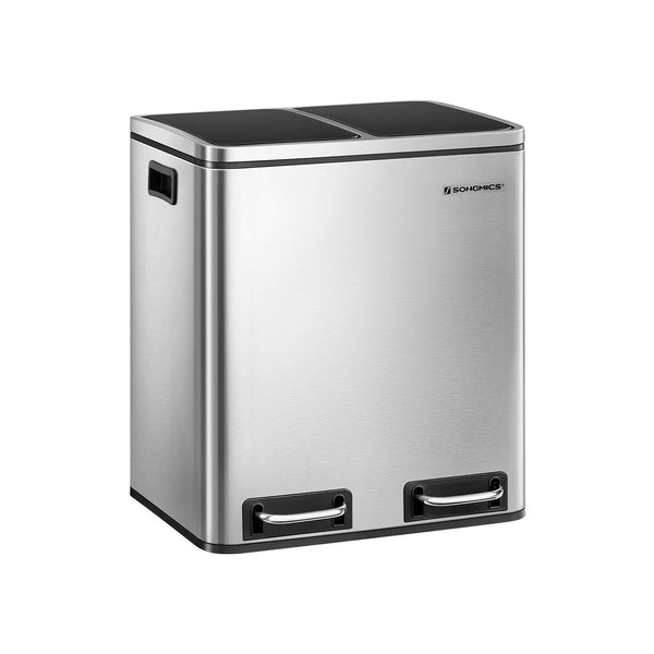 Cubo de Basura de Cocina Cubo para Reciclaje y Residuos Papelera con Pedal