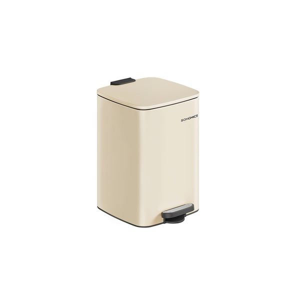 Cubo de Basura de 20 L Acero Inoxidable Beige Arena
